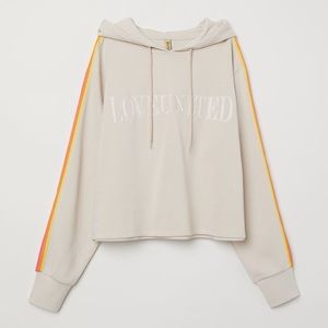 H&M PRIDE Love United Cropped Hoodie Sweatshirt